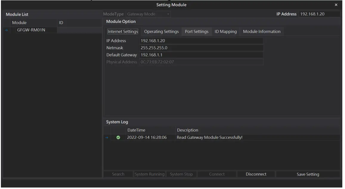 DAUDIN GFGW-RM01N Remote I O Module System - software 6
