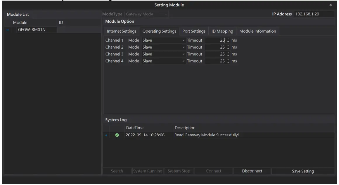 DAUDIN GFGW-RM01N Remote I O Module System - software 7