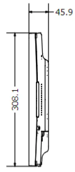 MicroTouch IC-215P-AW4-W10 Touch Computer - Side View