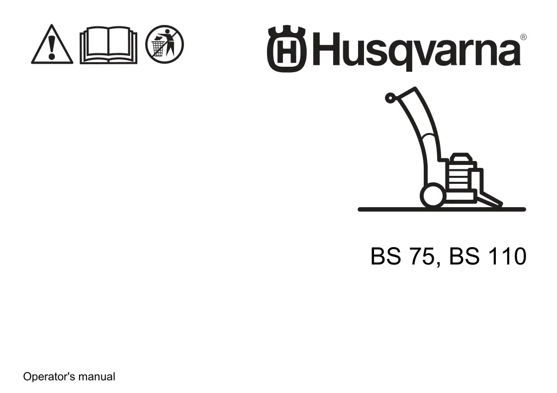 Husqvarna BS 75 Pedestrian Controlled Floor Scraper User Manual