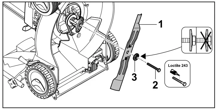 STIHL RM 248.2 T Petrol Lawn Mower - Attaching the Blade