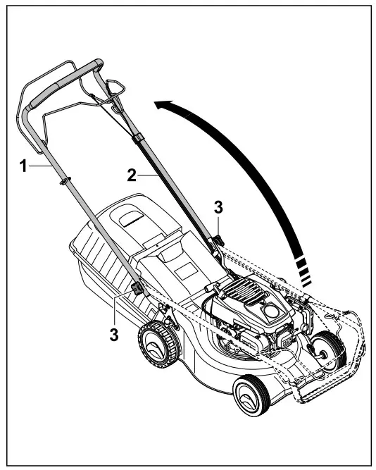 STIHL RM 248.2 T Petrol Lawn Mower - Loosen star grips
