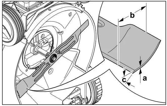 STIHL RM 248.2 T Petrol Lawn Mower - Measure the following