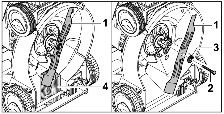STIHL RM 248.2 T Petrol Lawn Mower - Removing the Blade