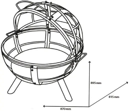 FCCBBQ FCC-B-22201 Fire Pit Fireglobe 02