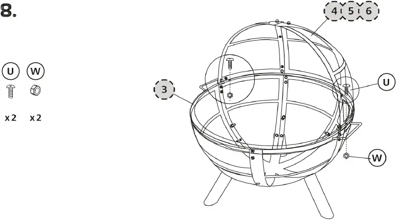 FCCBBQ FCC-B-22201 Fire Pit Fireglobe 12