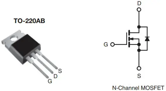 VISHAY-IRFZ44-Power-Mosfet-fig-1