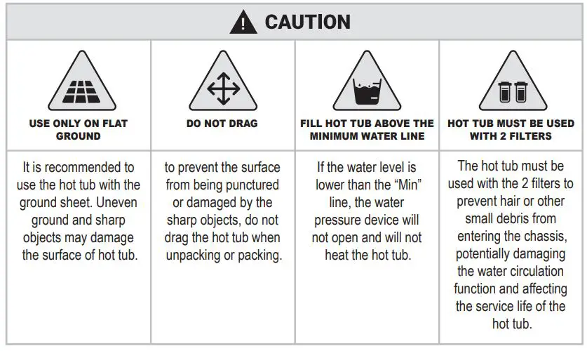 FUFU GAGA KF210142-02 Inflatable Hot Tub - CAUTION