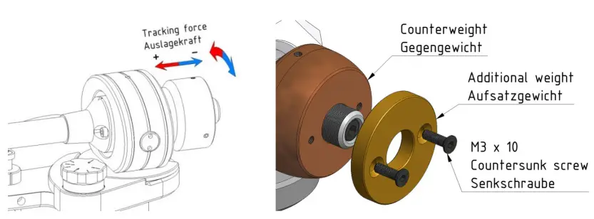 Adjusting the vertical tracking force