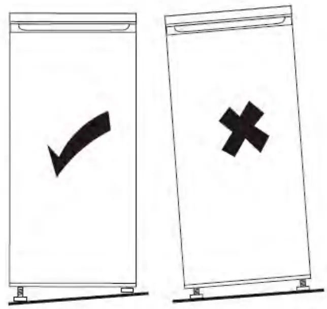 TCL P454TMB 415L Top Mount Fridge - Levelling