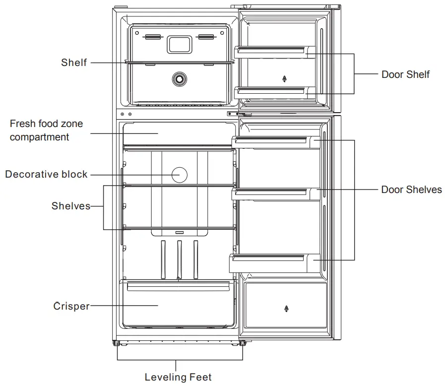 TCL P454TMB 415L Top Mount Fridge - Overview