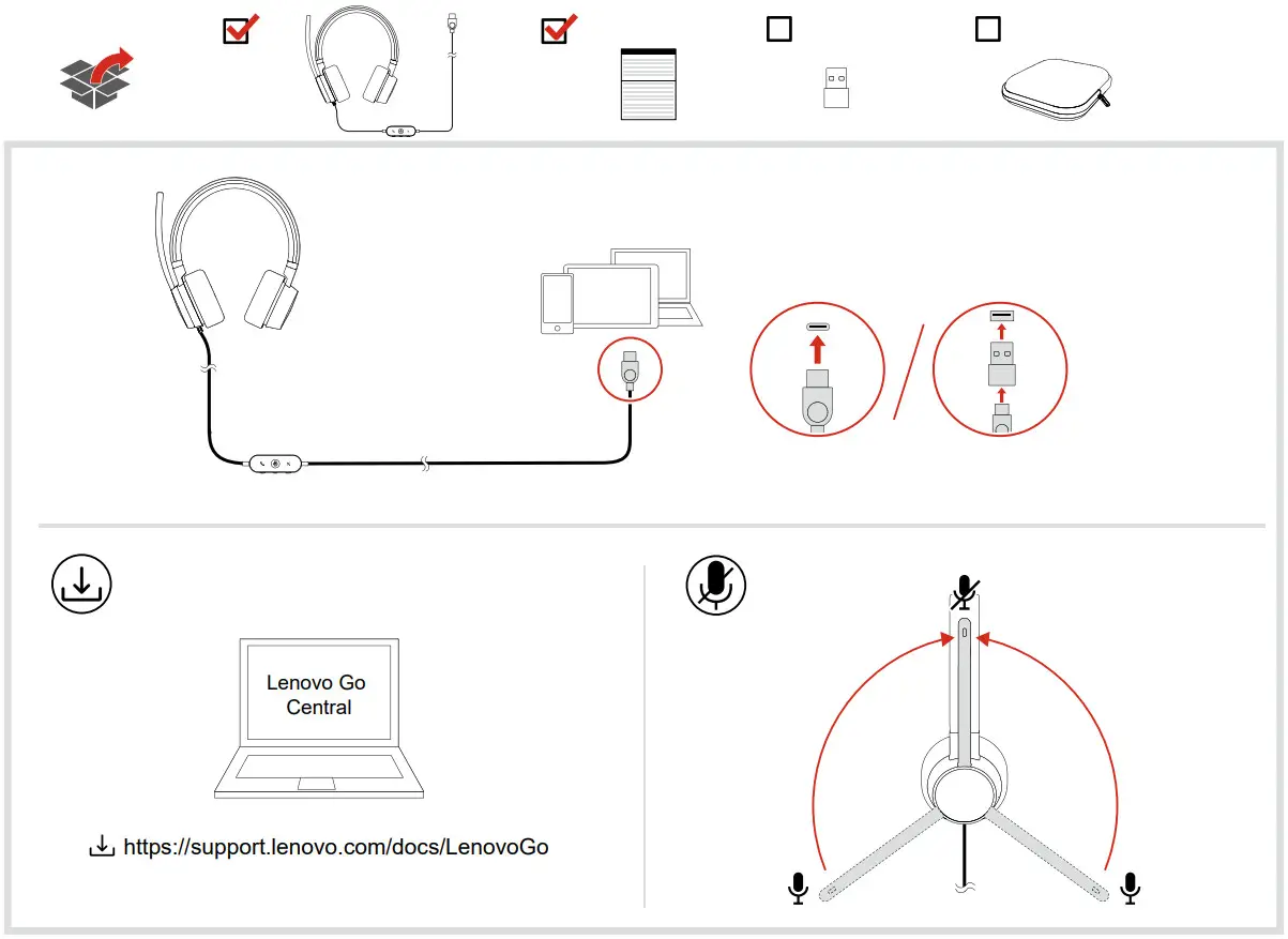 Lenovo Go Wired ANC Headset - Description