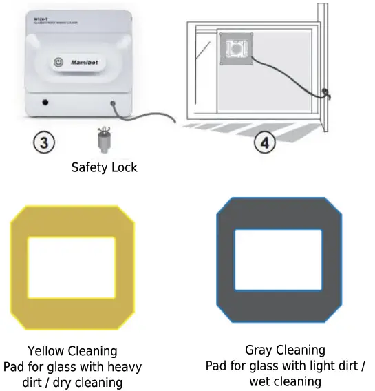 Mamibot W120-T Window Cleaning Robot - Safety Lock