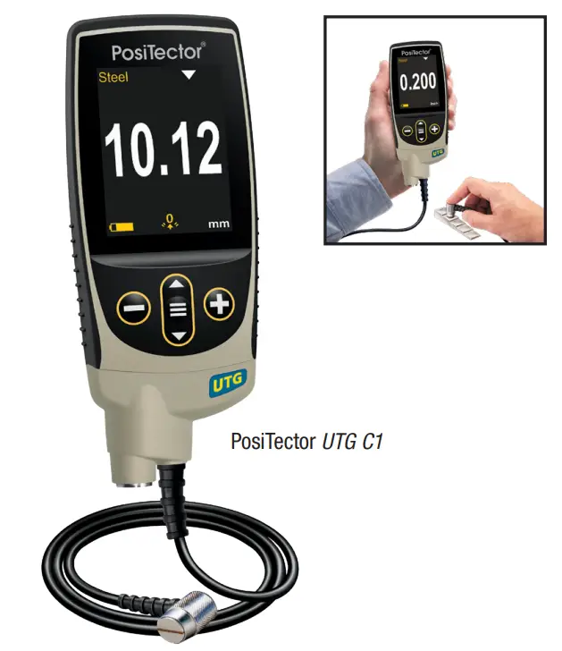 DeFelsko UTGC1 PosiTector UTG Ulatrasonic Thickness Gage