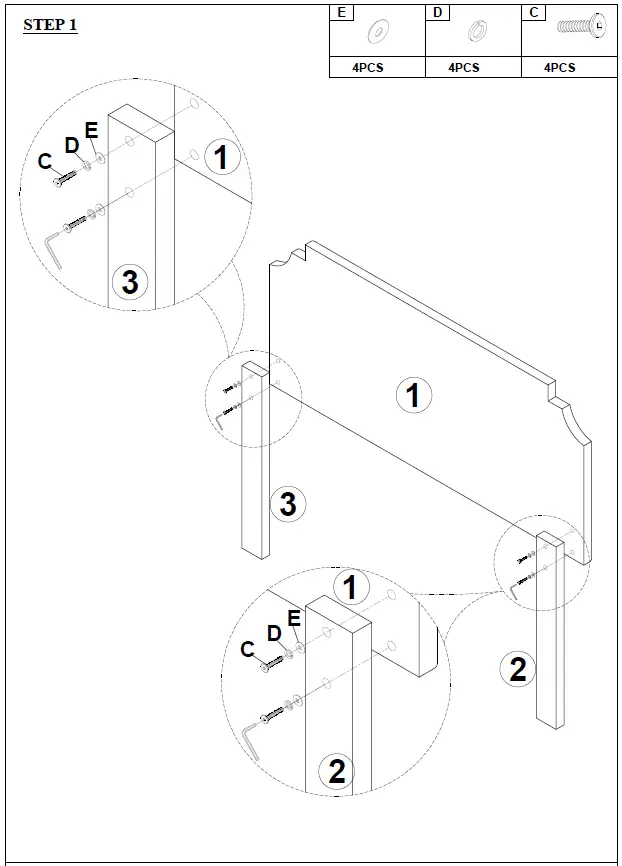 Qualler-WF292444-Gray-Upholstered-Frame-King-Size-Platform-Bed-FIG- (5)