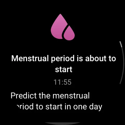 Menstrual cycle reminder