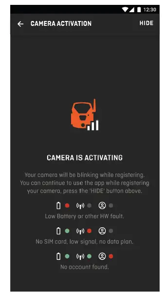 Pressing the PAIR button
