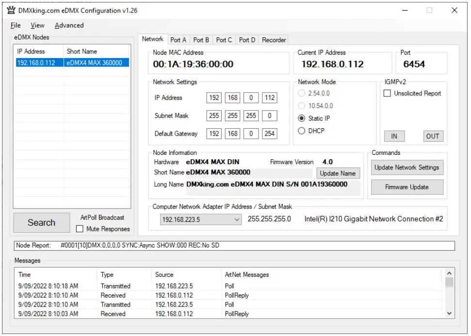 DMXking eDMX4 MAX ISODIN22 4 Port ArtNet or sACN Via Ethernet to DMX 512 Converter - fig 3