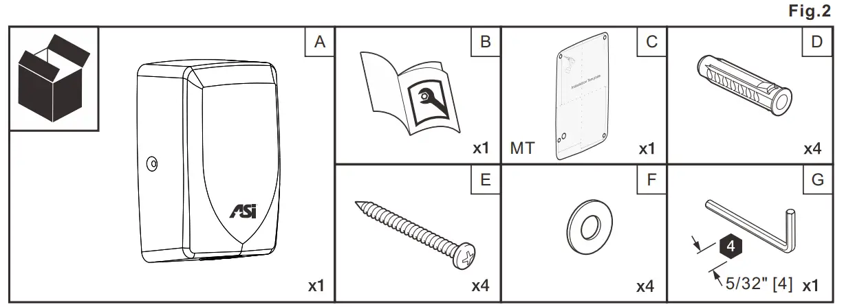 ASi 0192-1-93 TURBO Swift ADA Compliant Hand Dryer - PACKING