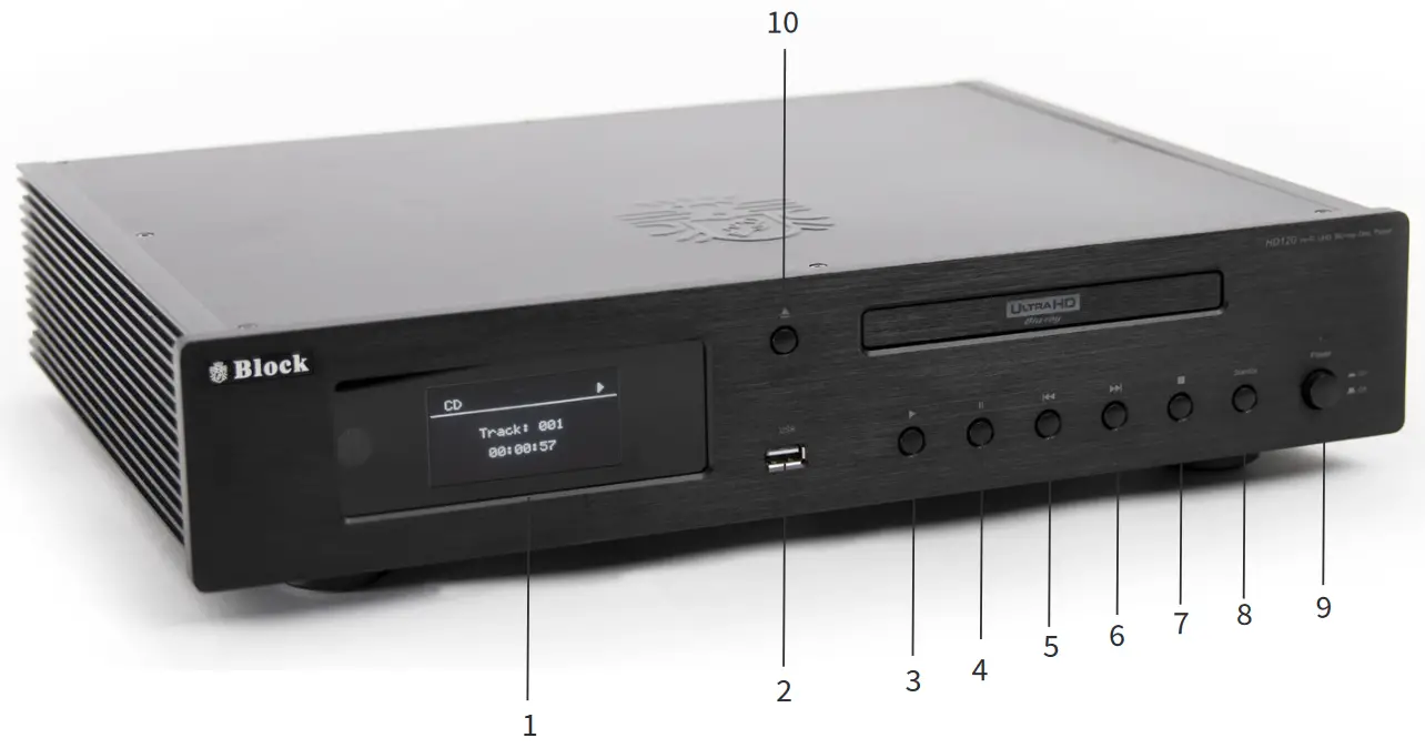 Block HD-120 High End 4K Blu-ray CD Player - fig 1
