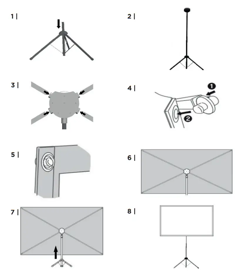 celexon 32422_071 Tripod Screen Ultra-Lightweight - SCREEN