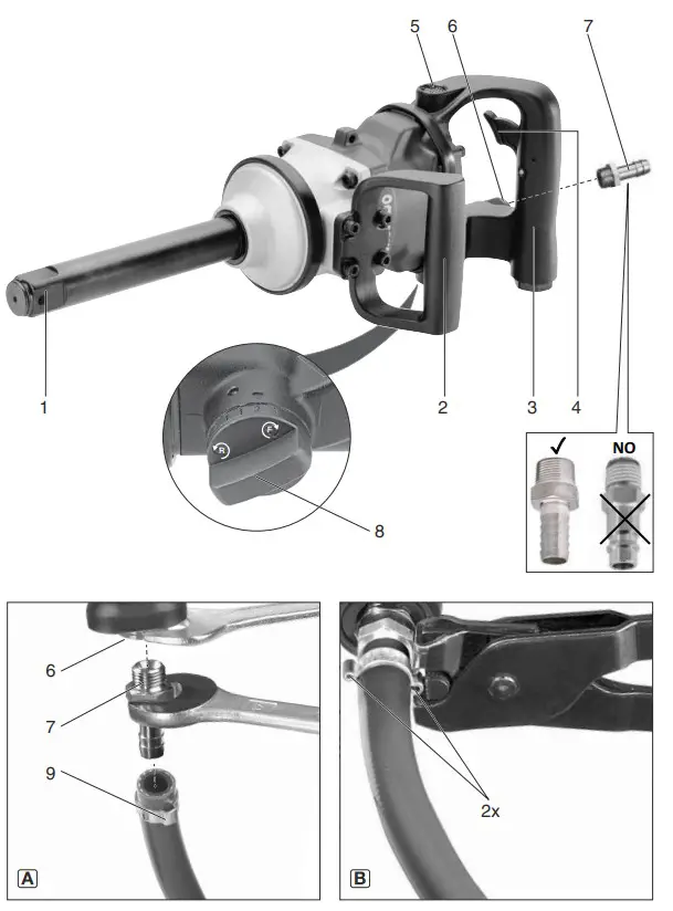 metabo DSSW 2440-1 Pneumatic Impact Screwdriver - fig
