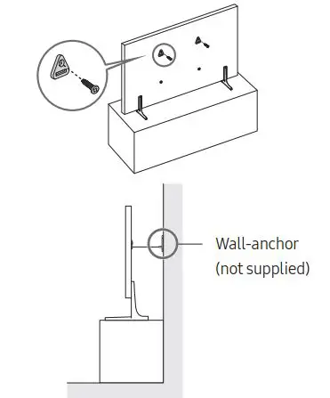 Preventing the TV from falling