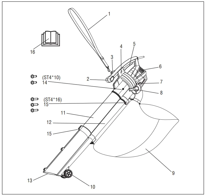 CHALLENGER CEBLV2840 Challenge 2800W Blower and Vac - fig