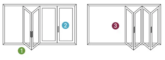 NanaWall WD66 Standard Wood Framed Folding System - Swing Panel