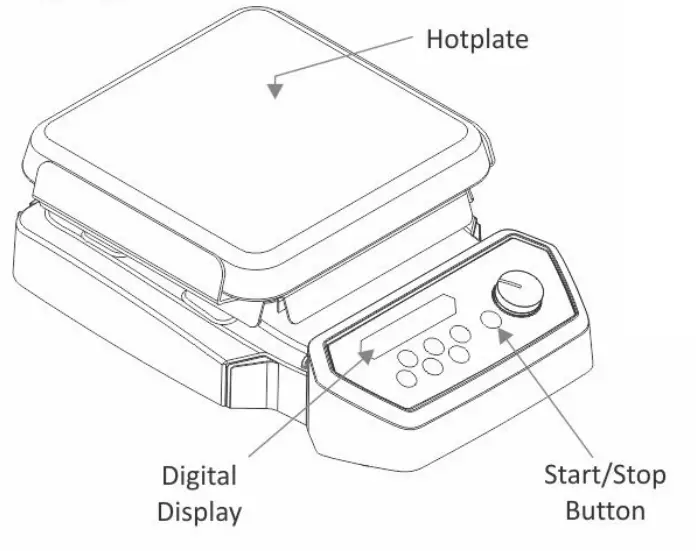 NEUATION iSTIR HP350, HP550 Prime Magnetic Stirrer with Hot Plate - Front Side