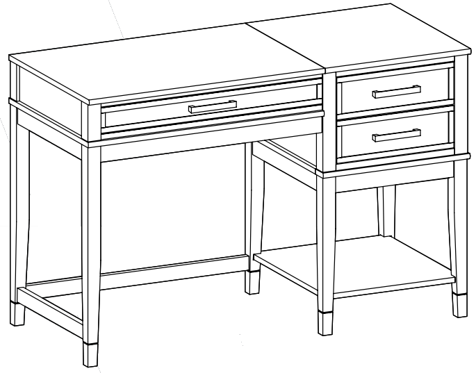 810589031 Westerleigh Black Lift Top Desk