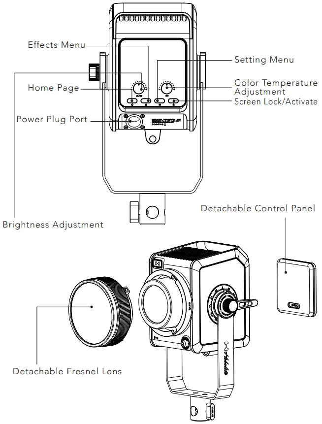 Hobolite Pro 300W Bi Color Continuous LED Light - Features