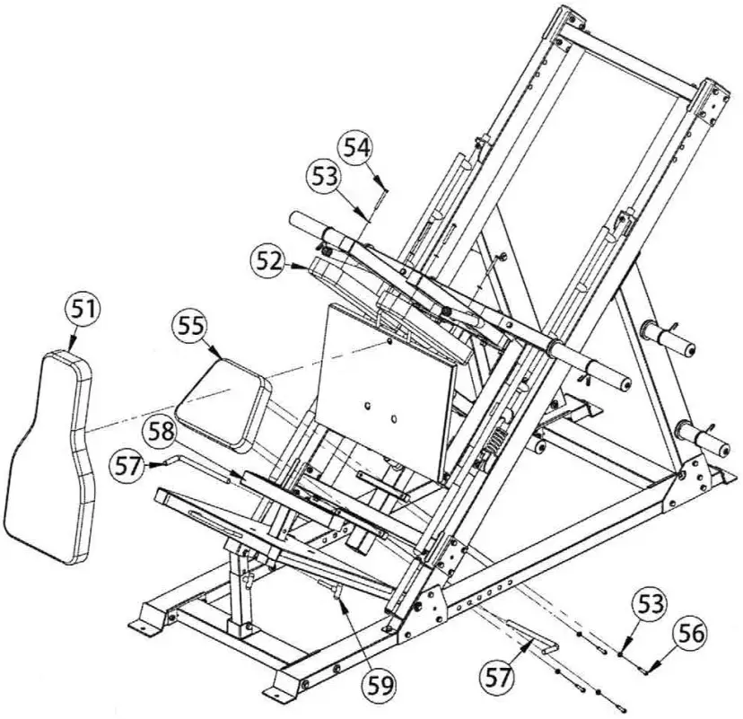 FORCE F MLPHS V2 Monster Ultimate Leg Press Hack Squat Combo - ASSEMBLY DRAWING 27