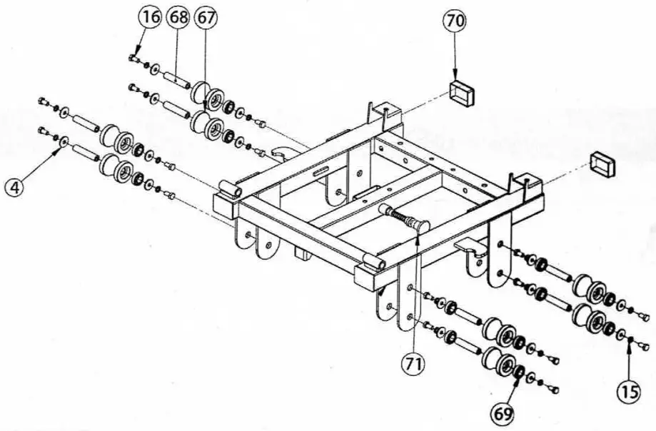 FORCE F MLPHS V2 Monster Ultimate Leg Press Hack Squat Combo - ASSEMBLY DRAWING 7