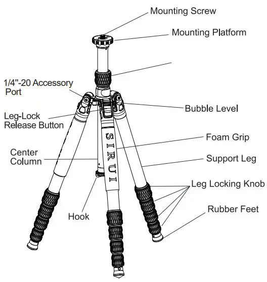 SIRUI-T-1005-Aluminum-Travel-Tripod-fig-1