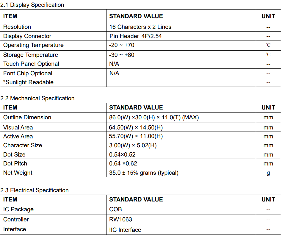 Surenoo-SL-1602P-Series-LCD-Module-4