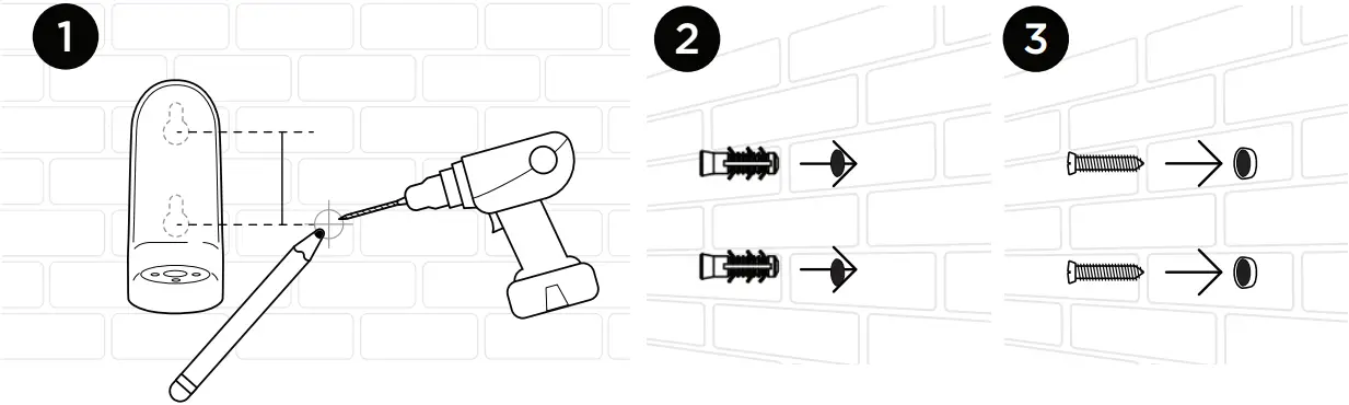 motorola PIP1610 - Wall mount the baby unit 1