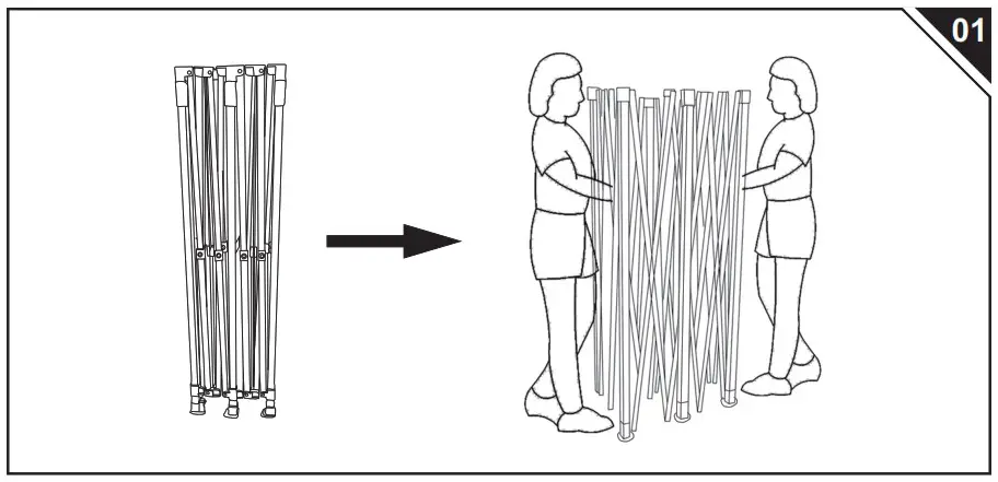 Outsunny 840 012 Beige Pop Up Party Tent Gazebo Wedding Canopy - Product Overview 1