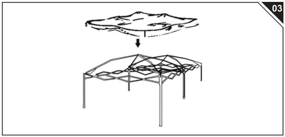 Outsunny 840 012 Beige Pop Up Party Tent Gazebo Wedding Canopy - Product Overview 3