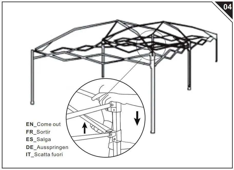 Outsunny 840 012 Beige Pop Up Party Tent Gazebo Wedding Canopy - Product Overview 4