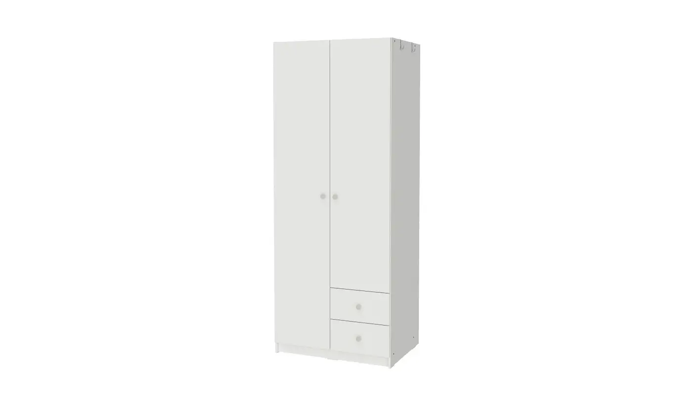 Ikea 00556056 Bruksvara Wardrobe With 2 Doors And 2 Drawers Instruction Manual