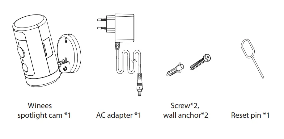 winees WP280013263 Spotlight Cam - Package