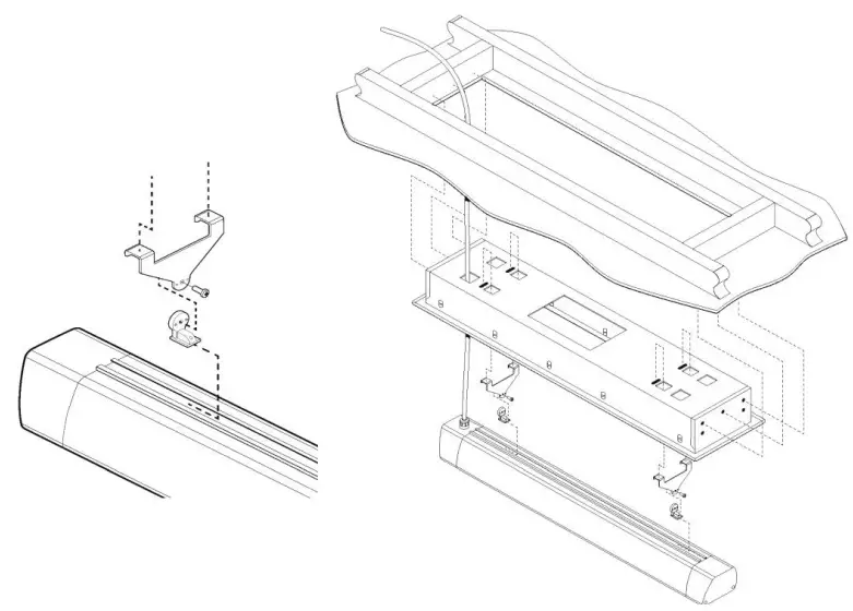HEATSTRIP THY2200 High Intensity Electric Radiant Infrared Overheat Heater - mount enclosure