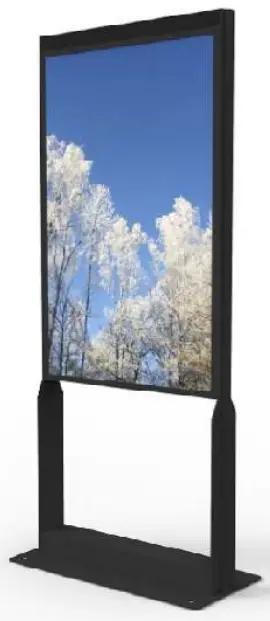 FS5519-5001-02 Floorstand Black Body Black Side Pillar