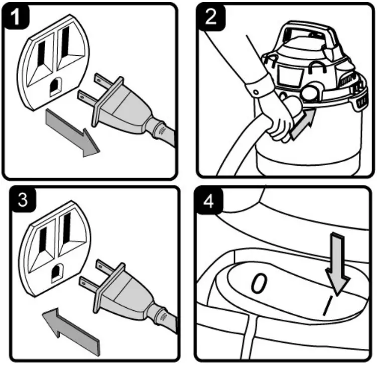 ARMORALL VOM205P 0901 Portable Wall Mountable Vacuum Cleaner - BLOWER OPERATION
