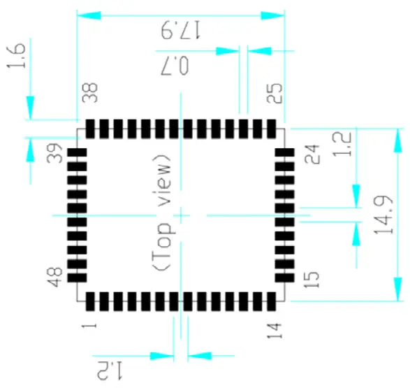 eWBM eLR 900H OEM Integrator LoRa Module - Foot Print