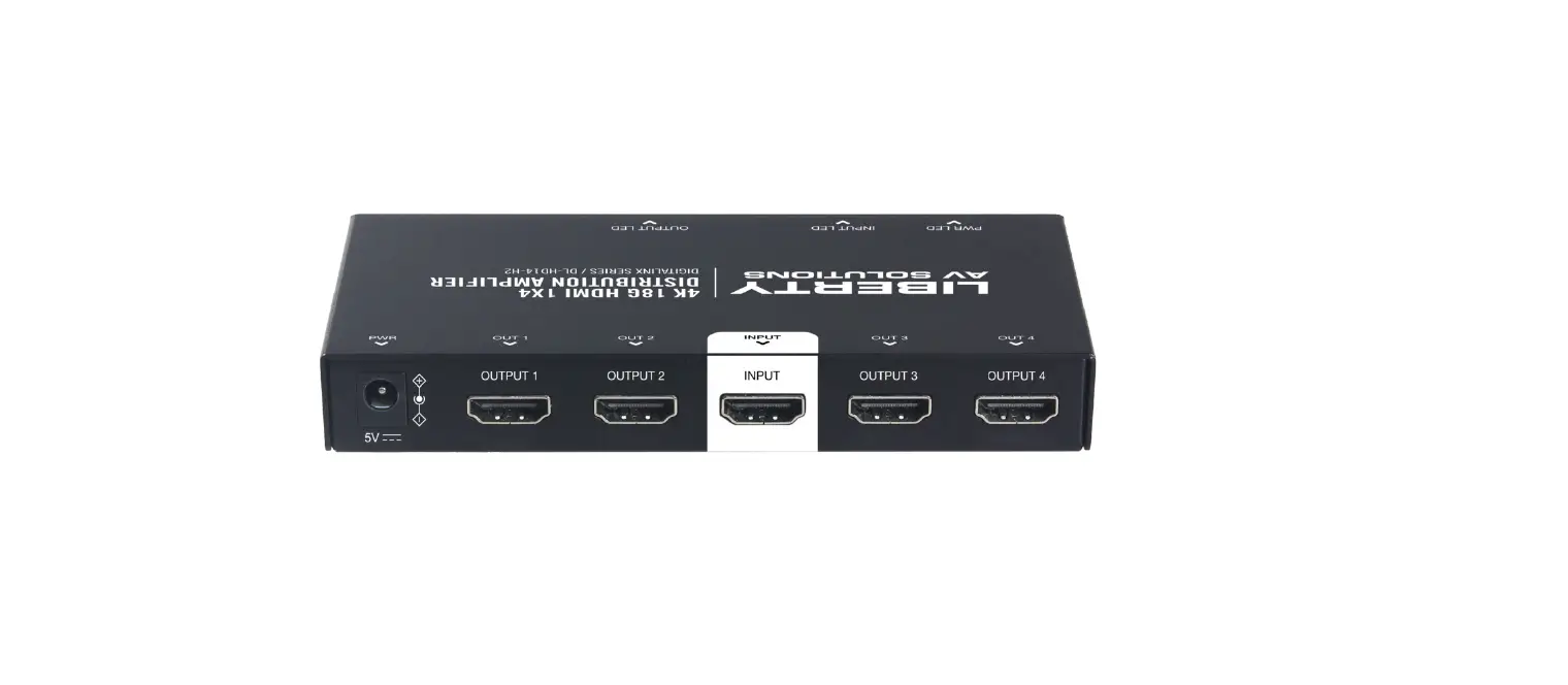 Liberty Av Dl-hd14-h2 Digitalinx Series 1x4 Hdmi 2.0 Splitter Da User Manual