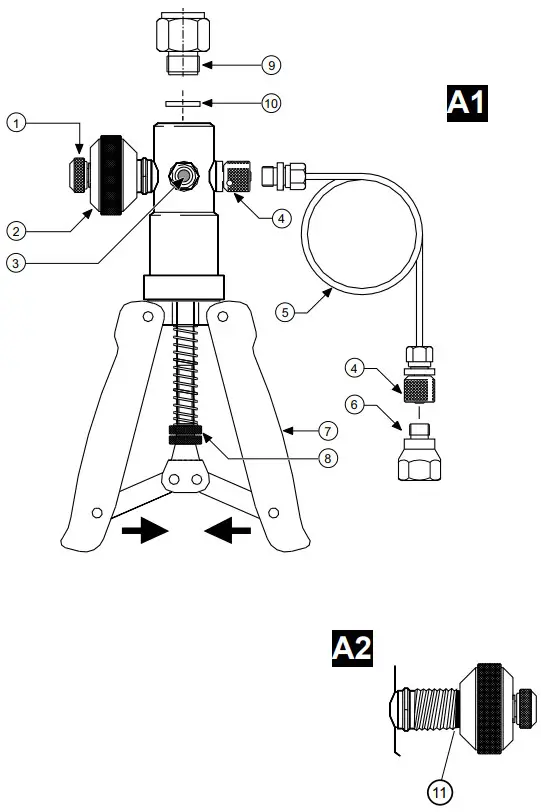 Druck PV 211 Pneumatic Hand Pump - Description