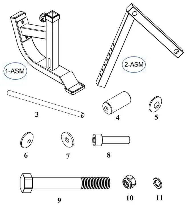 BODYCRAFT F715 Hold Down Attachment Kit Option - Fig 2