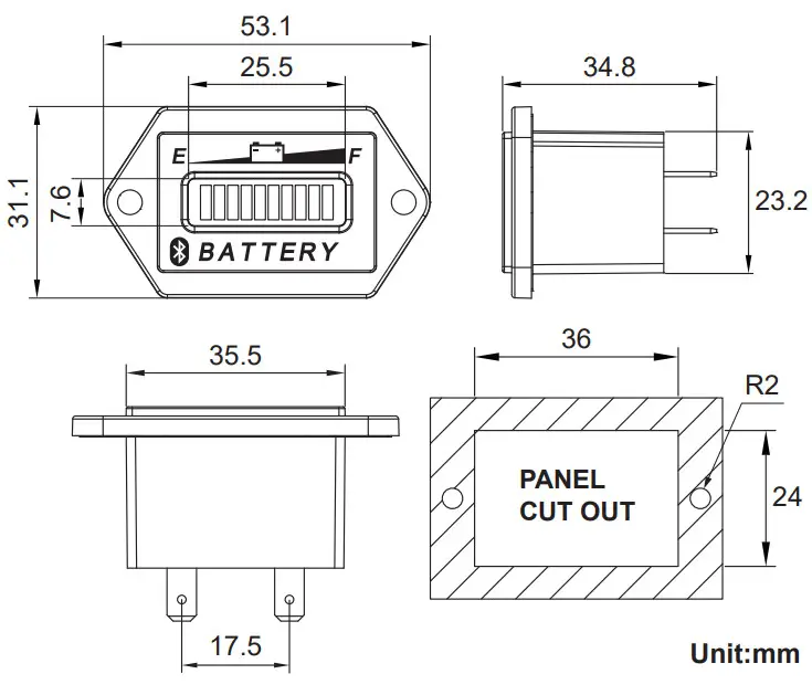 Runleader XBI003BM60AA Digital Tach Hour Meter - fig 5